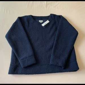 J Crew cropped sherpa pullover